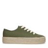 Baskets textile avec semelle en corde - vert foncé