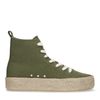 Baskets mi-hautes textile avec semelle en corde - vert foncé