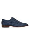 Blauw-paarse veterschoenen met diamantpatroon