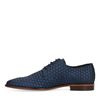 Blauw-paarse veterschoenen met diamantpatroon