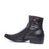 Donkerbruine lage boots met snakeskin