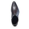 Donkerbruine lage boots met snakeskin