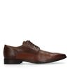 Leren bruine veterschoenen met detail