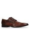 Leren bruine veterschoenen met detail