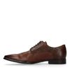 Leren bruine veterschoenen met detail