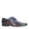Bruine veterschoenen met snakeskin