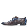 Bruine veterschoenen met snakeskin