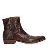 Bruine western boots met snakeskin
