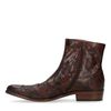 Bruine western boots met snakeskin