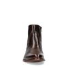 Donkerbruine leren lage boots