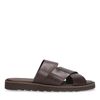 Bruine leren slippers