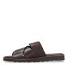 Bruine leren slippers