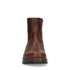 Bruine leren boots met imitatiebont