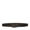 Bruine leren riem met zwarte gesp