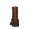 Cognac leren boots met imitatiebont