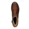 Cognac leren boots met imitatiebont