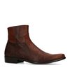 Bruine western boots met snakeskin