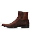 Bruine western boots met snakeskin