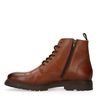 Cognac veterboots met imitatiebont vulling