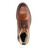 Cognac veterboots met imitatiebont vulling