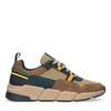 Bruine sneakers met gekleurde details