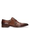 Cognac leren gespschoenen