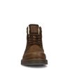 Cognac leren veterboots met beige voering