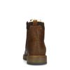 Cognac leren veterboots met beige voering