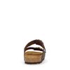 Donkerbruine leren slippers