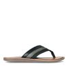 Blauwe slippers met gestreepte band