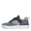 Beige sneakers met blauwe details