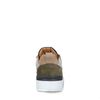 Groene leren sneakers met details