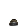 Leren sandalen met groene banden