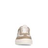 Beige sneakers met suède details