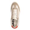 Beige sneakers met suède details