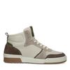 Beige hoge leren sneakers