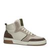 Beige hoge leren sneakers