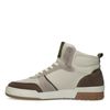 Beige hoge leren sneakers