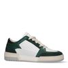 Groene sneakers met suède details