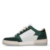 Groene sneakers met suède details