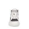 Witte leren hoge sneakers met suède details