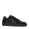 Zwarte leren sneakers met suède details