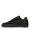Zwarte leren sneakers met suède details