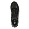 Zwarte leren sneakers met suède details