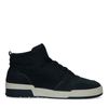 Zwarte hoge leren sneakers