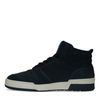 Zwarte hoge leren sneakers