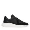 Zwarte leren sneakers met suède
