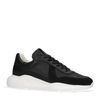 Zwarte leren sneakers met suède