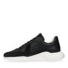Zwarte leren sneakers met suède