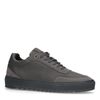 Grijze leren sneakers met suède details